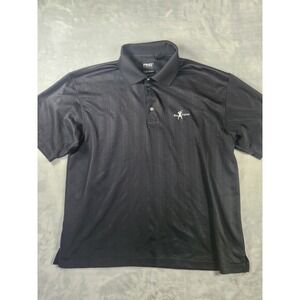 Ping Collection Dry Fiber Dynamics Mens Large Black Short Sleeve Polo Golf Shirt